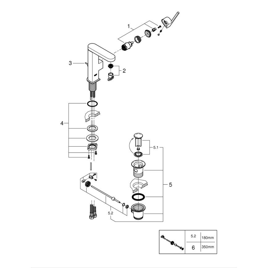 GROHE 23871003 - Håndvaskarmatur PLUS størrelse M poleret krom