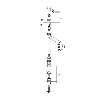 GROHE 23920001 - Håndvaskarmatur CONCETTO XL, poleret krom