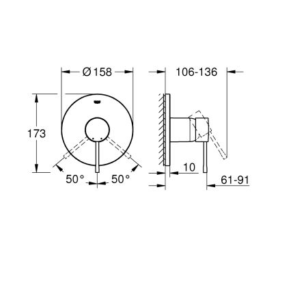 GROHE 24057GN1 - ESSENCE brusebatteri i børstet guld