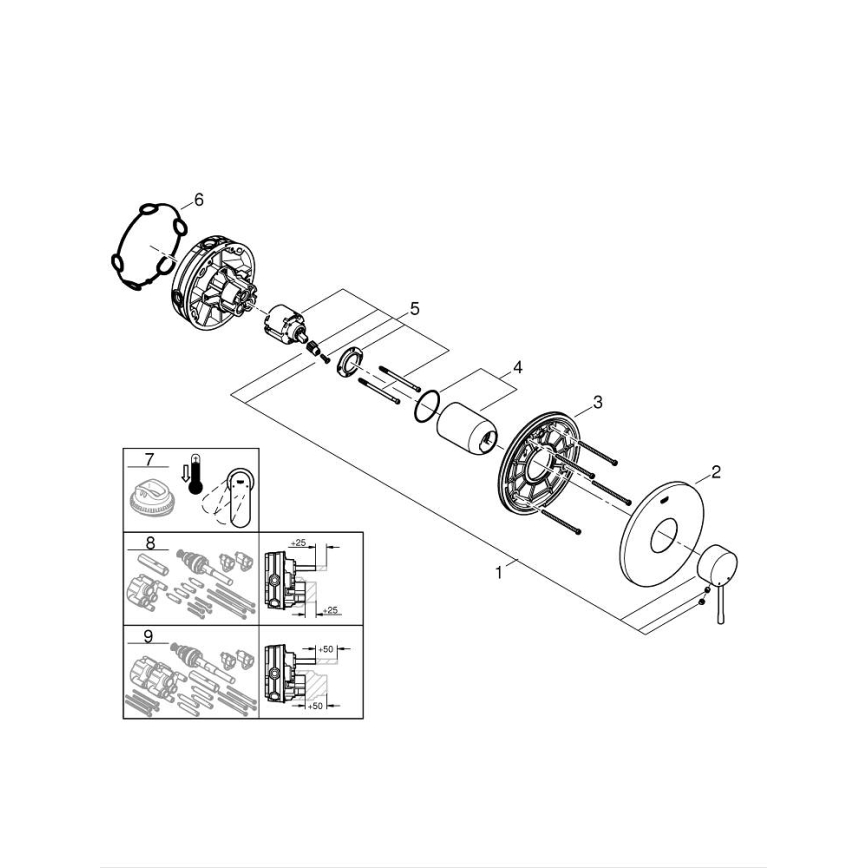 GROHE 24057GN1 - ESSENCE brusebatteri i guld