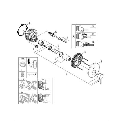 GROHE 24058001 - ESSENCE blandingsbatteri i blank krom