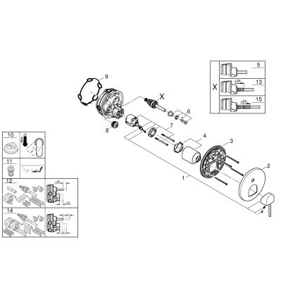 GROHE 24060003 - Blandingsbatteri PLUS blank krom