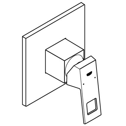 GROHE 24061000 - EUROCUBE brusebatteri, poleret krom