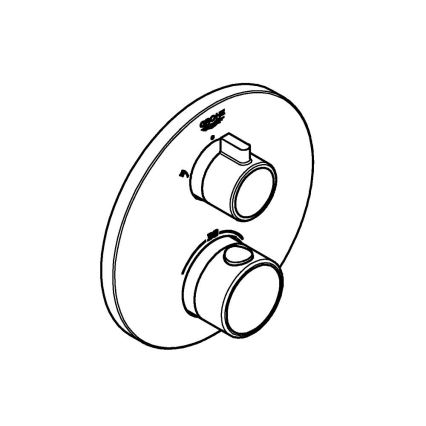 GROHE 24076000 - Termostatisk brusebatteri GROHTHERM blank krom