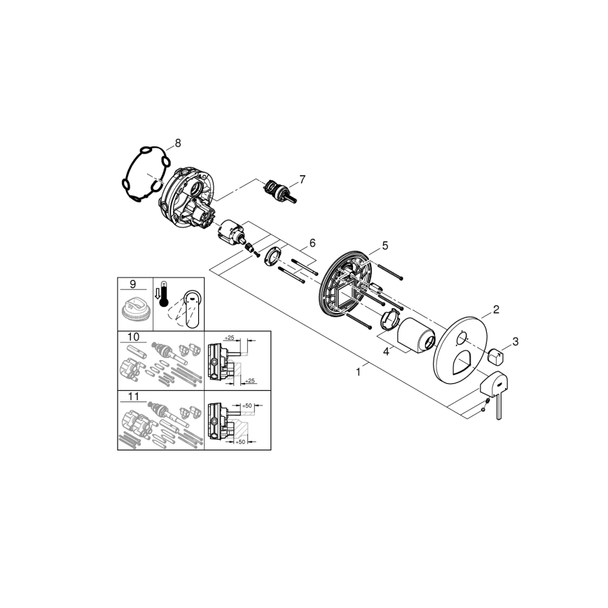 GROHE 24093003 - PLUS-armatur i blank krom