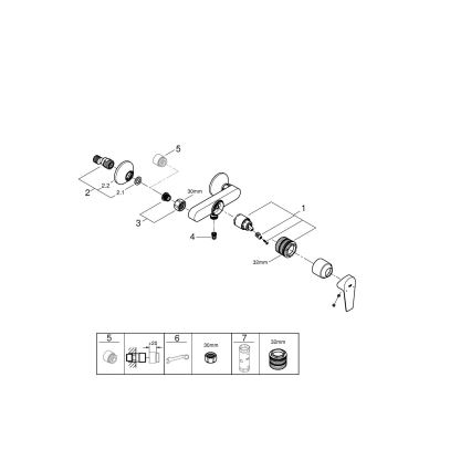 GROHE 24197001 - Brusearmatur START EDGE DN 15, blank krom