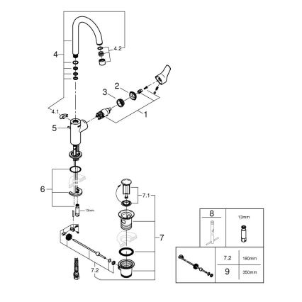 GROHE 242032432 - START vaskarmatur 311 mm sort
