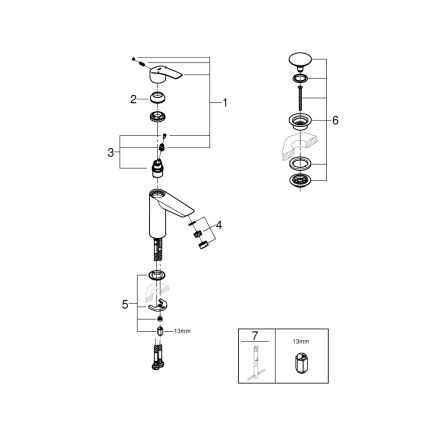 GROHE 24204002 - START håndvaskarmatur, størrelse M, blank krom