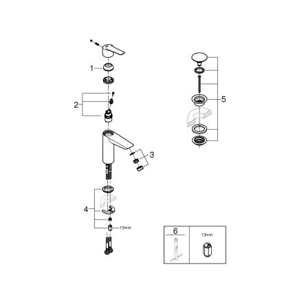GROHE 242042432 - START håndvaskarmatur, størrelse M, sort