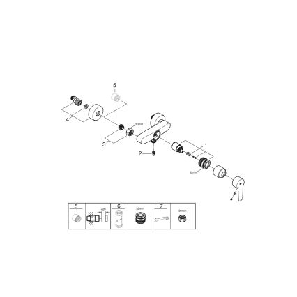 GROHE 242082432 - Bruserarmatur START DN 15, sort