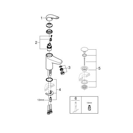 GROHE 24317001 - Håndvaskarmatur SWIFT 162 mm blank krom