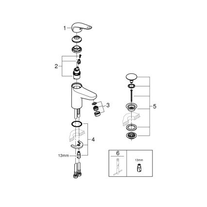 GROHE 24318001 - SWIFT håndvaskarmatur 162 mm, poleret krom
