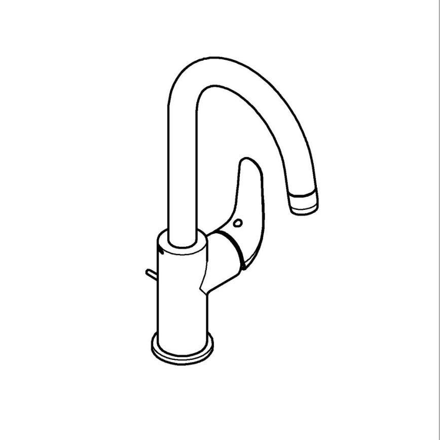 GROHE 24330001 - EUROSMART håndvaskarmatur, størrelse L, blank krom