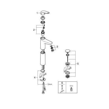 GROHE 24331001 - SWIFT håndvaskarmatur 319 mm blank krom
