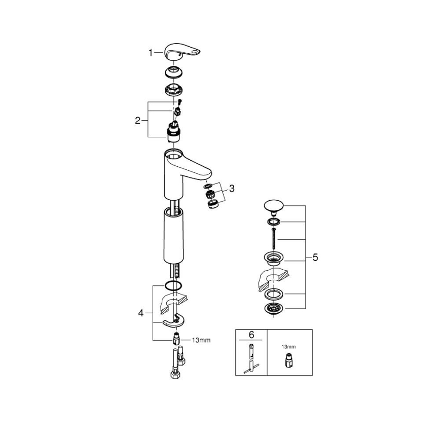 GROHE 24331001 - SWIFT håndvaskarmatur 319 mm blank krom