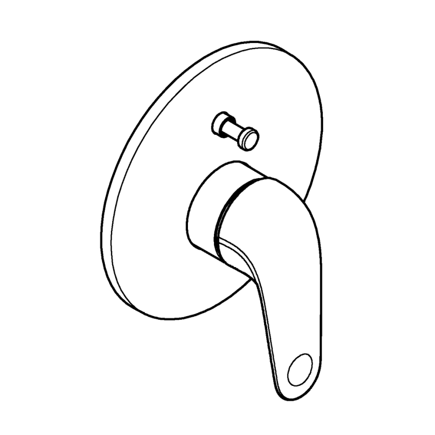 GROHE 24336001 - Badekarbatteri SWIFT DN 15, blank krom