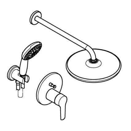 GROHE 25292000 - Indbygget brusersystem START VITALIO START 250 krom