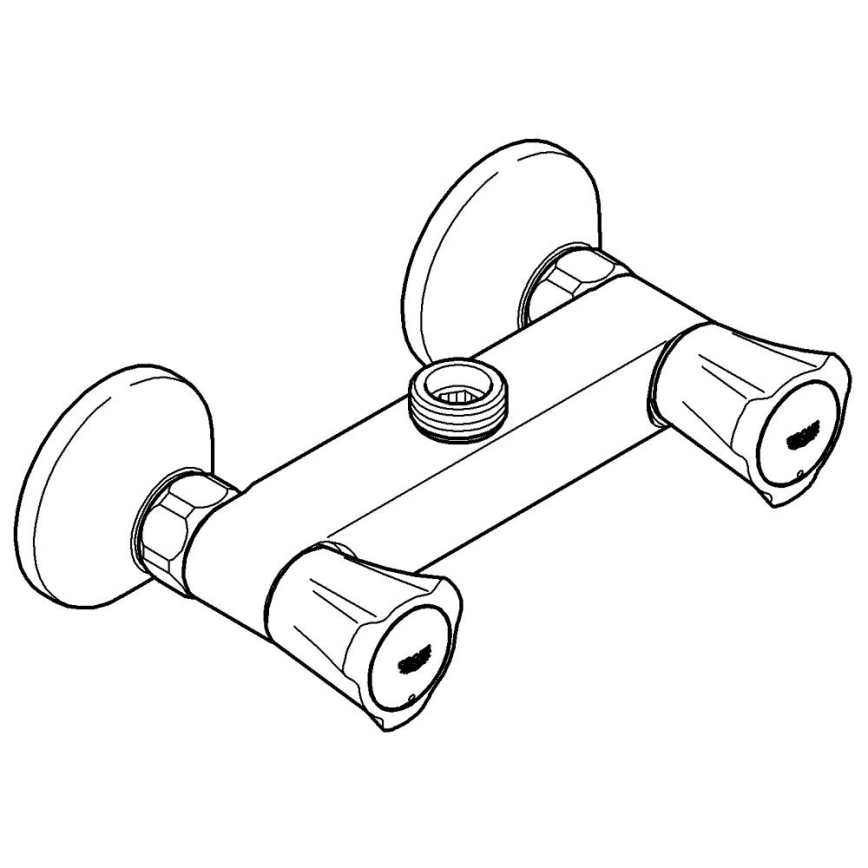 GROHE 26009001 - Brusebatteri COSTA L DN 15, poleret krom