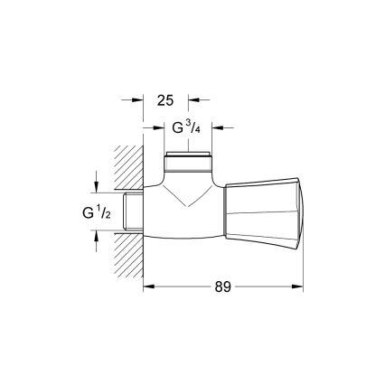 GROHE 26010001 - Bruseventil COSTA L poleret krom