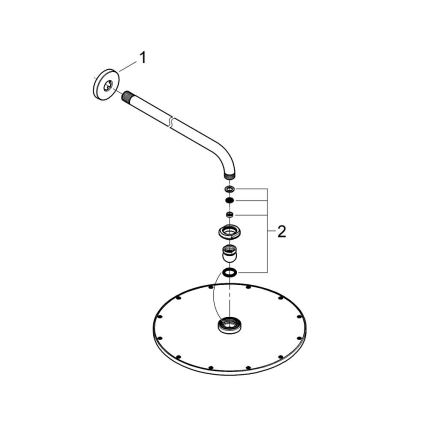 GROHE 26066DC0 - Hovedbruser RAINSHOWER COSMOPOLITAN 310 380 mm rustfrit stål