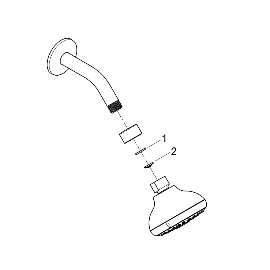 GROHE 26088001 - Hovedbruser TEMPESTA 100 100 mm blank krom