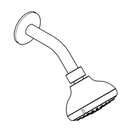 GROHE 26088001 - Hovedbruser TEMPESTA 100 100 mm blank krom