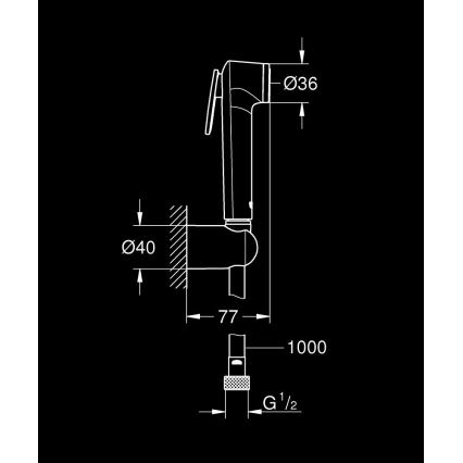 GROHE 26352000 - Håndbruser TEMPESTA-F TRIGGER SPRAY 30 36 mm poleret krom