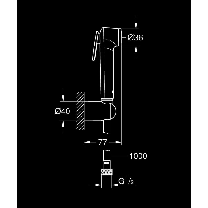 GROHE 26352000 - Håndbruser TEMPESTA-F TRIGGER SPRAY 30 36 mm poleret krom