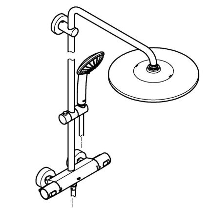 GROHE 26400001 - Brusesystem VITALIO JOY SYSTEM 310 450 mm poleret krom