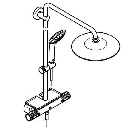 GROHE 26403002 - Brusesystem VITALIO JOY 260, 450 mm, poleret krom