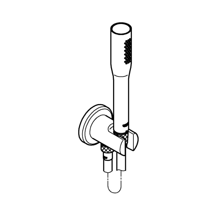 GROHE 26404000 - Håndbruser STICK med slange og holder, poleret krom