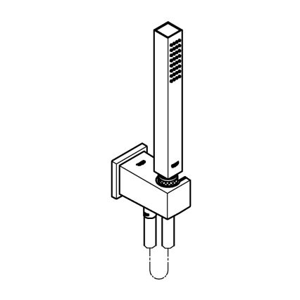 GROHE 26405000 - Sæt med vægbeslag EUPHORIA CUBE STICK 1250 mm blank krom