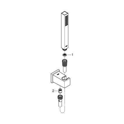 GROHE 26405000 - Sæt med vægbeslag EUPHORIA CUBE STICK 1250 mm blankpoleret krom
