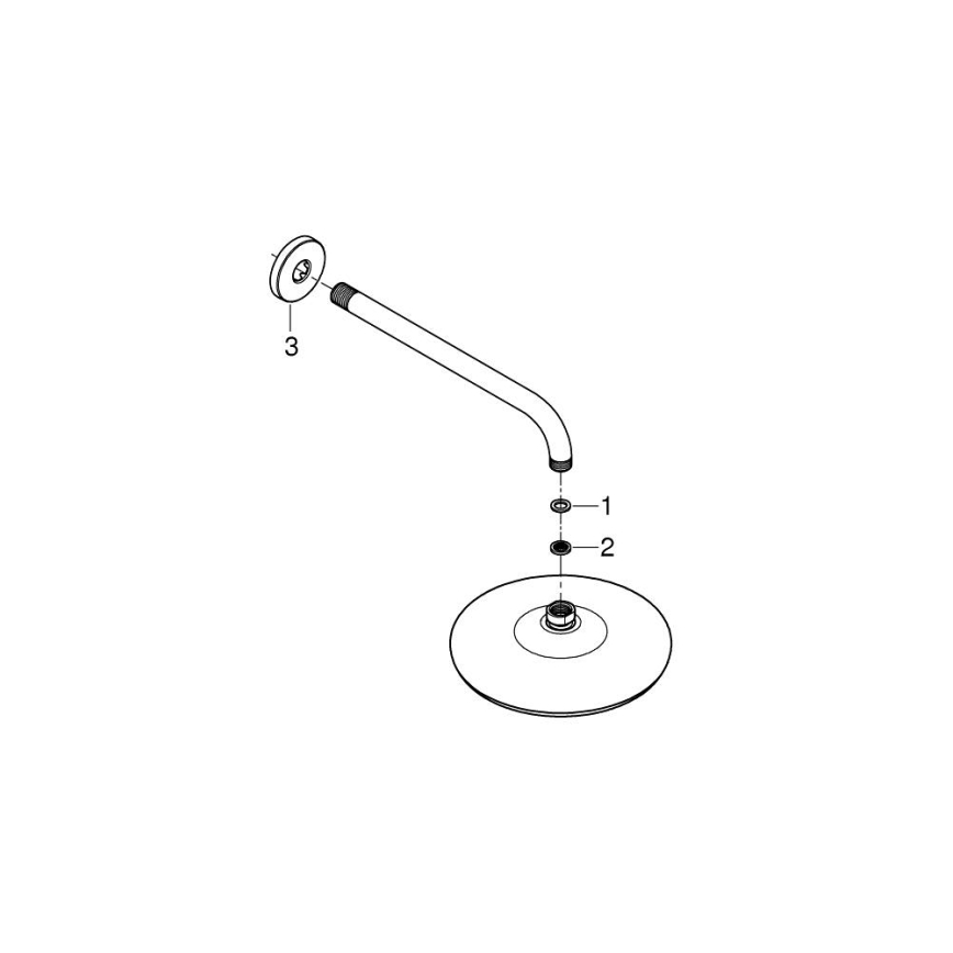 GROHE 26412000 - Hovedbruser TEMPESTA 210 286 mm poleret krom