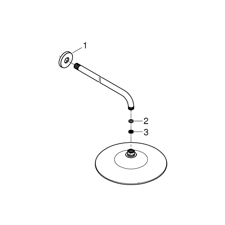 GROHE 26459000 - EUPHORIA 260 hovedbruser 380 mm poleret krom