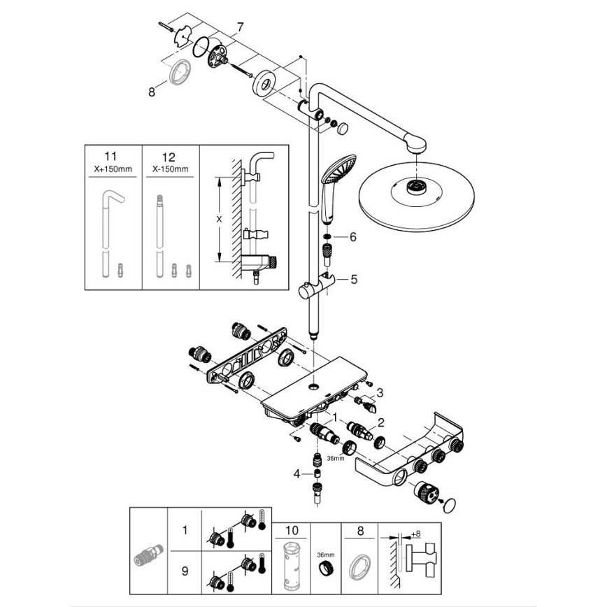 GROHE 26507000 - Brusesystem EUPHORIA SMARTCONTROL 310 DUO poleret krom