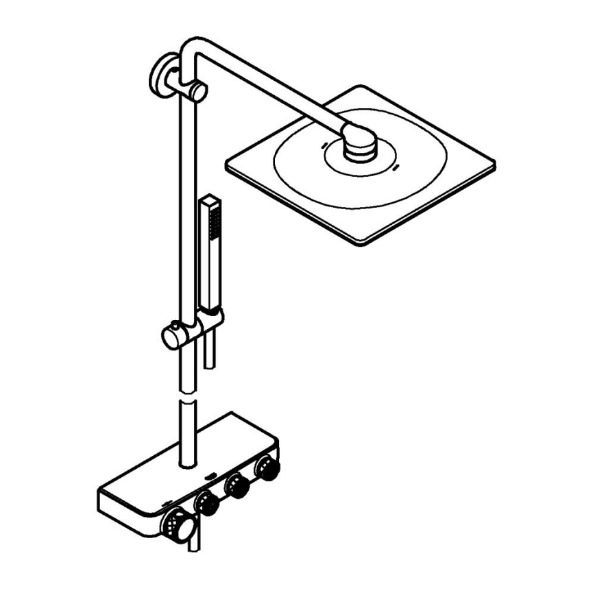 GROHE 26508000 - Brusesystem EUPHORIA SMARTCONTROL 310 CUBE poleret krom