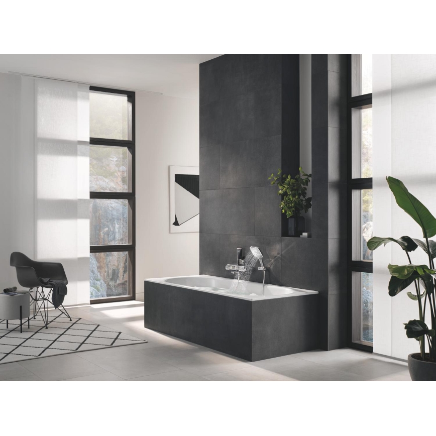 GROHE 26588000 - RAINSHOWER SMARTACTIVE 130 CUBE håndbrusersæt i blankpoleret krom
