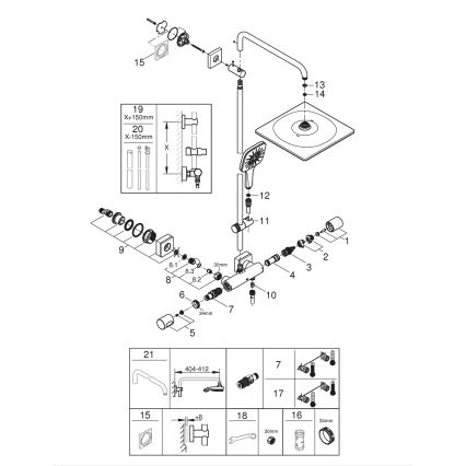 GROHE 26649000 - Brusesystem RAINSHOWER SMARTACTIVE 310 × 310 mm krom