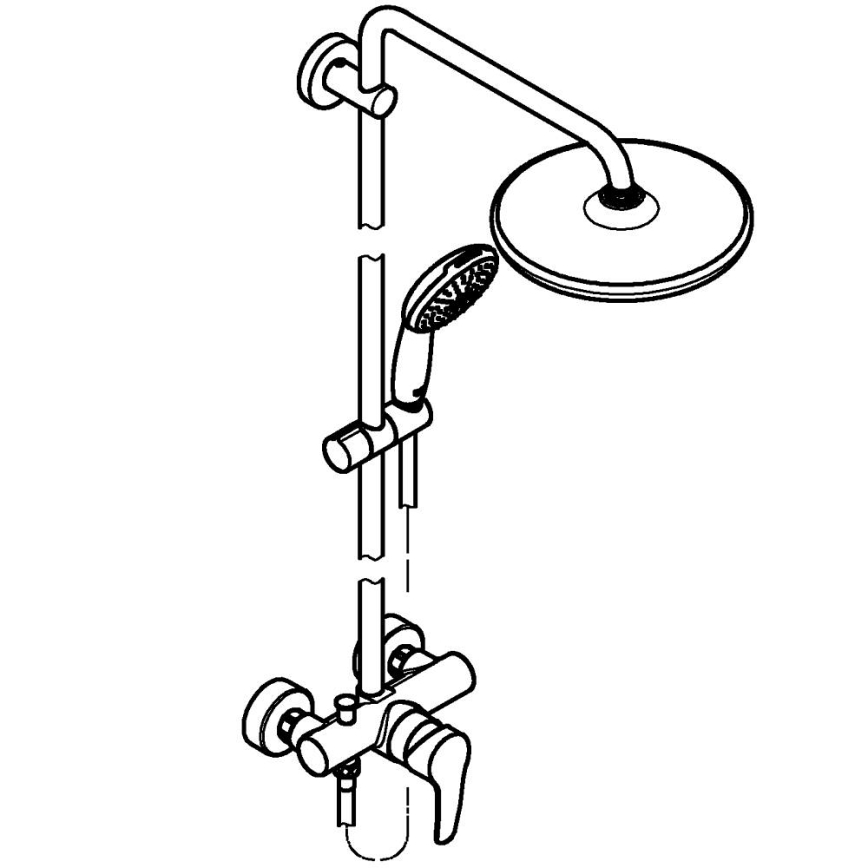 GROHE 26679001 - Brusesystem VITALIO START 250 390 mm blank krom