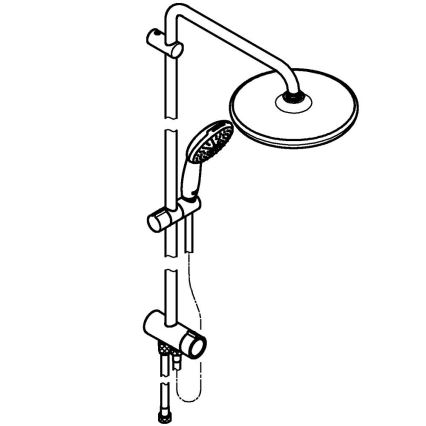 GROHE 266802431 - Brusesystem VITALIO START SYSTEM 250 390 mm sort