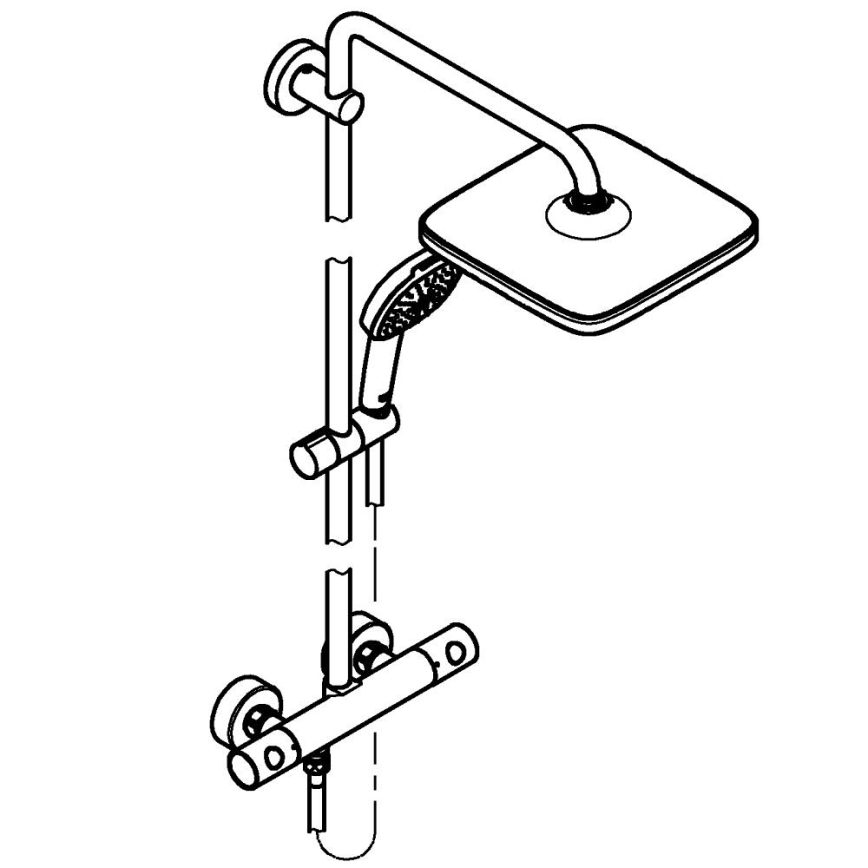 GROHE 26697001 - Brusesystem VITALIO COMFORT 250 250 × 250 mm poleret krom