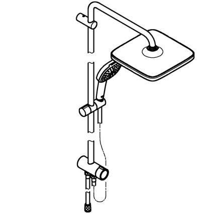 GROHE 266982431 - Brusesystem VITALIO COMFORT 250 390 mm sort