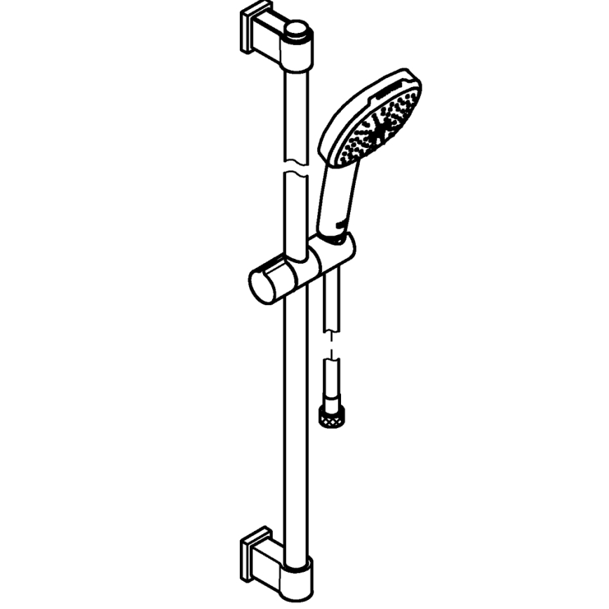 GROHE 269302431 - Brusesæt VITALIO COMFORT 110 900 mm sort