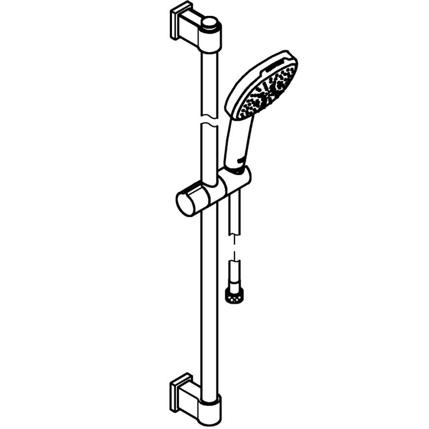GROHE 26932001 - Brusesæt VITALIO COMFORT 110 900 mm blank krom