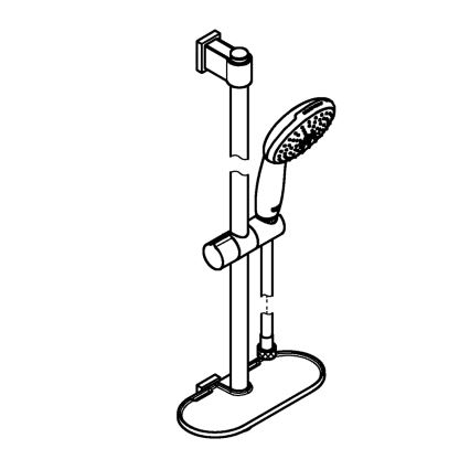 GROHE 26952001 - Brusesæt VITALIO START 110 600 mm poleret krom