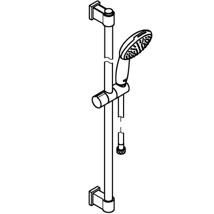 GROHE 26953001 - Brusesæt VITALIO START 110, 900 mm, blank krom