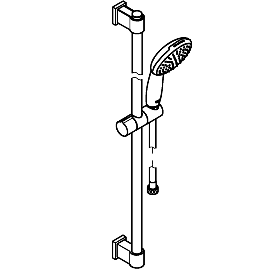 GROHE 26953001 - Brusesæt VITALIO START 110, 900 mm, blank krom