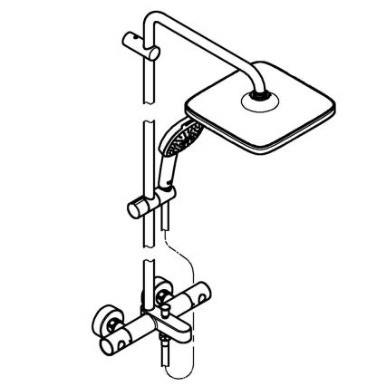 GROHE 26984001 - Brusesystem VITALIO COMFORT 390 mm blank krom