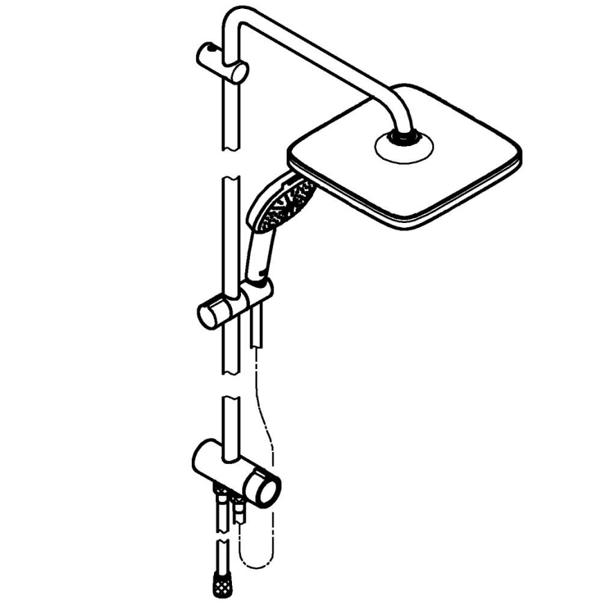 GROHE 26986001 - Brusesystem VITALIO COMFORT 250 blank krom